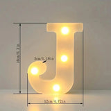 1pc White Decorative Led Light Up 6.3'' Number Letters Sign Night Lights Marquee For Home Wedding Party Birthday Christmas Decor Aimak Store