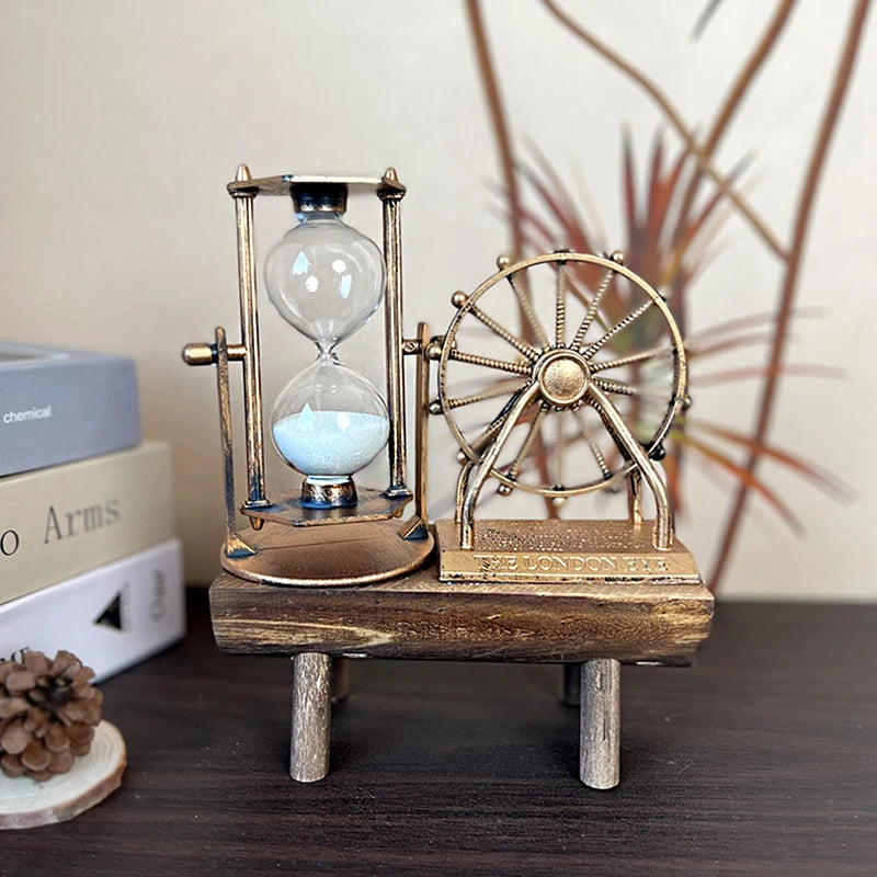 Creative Student Gift Retro Ferris Wheel Quicksand Hourglass Ornaments Domestic Desktop Decoration Crafts Aimak Store
