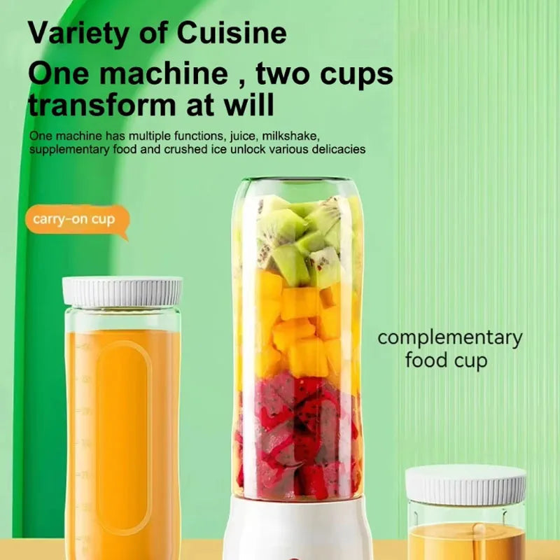 New Portable Automatic Juice Press Fruit Juice Blender USB Rechargeable Wireles Mini Juice Press Kitchen Tools Baby Food Blender Aimak Store