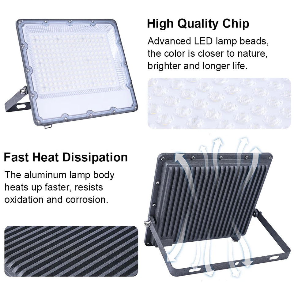 LED Floodlight LED Projector IP67 Waterproof Reflector 220V 10w20w 30w 50w 100w 150w 200w 300w Wall Garden Spotlight Flood Light Aimak Store