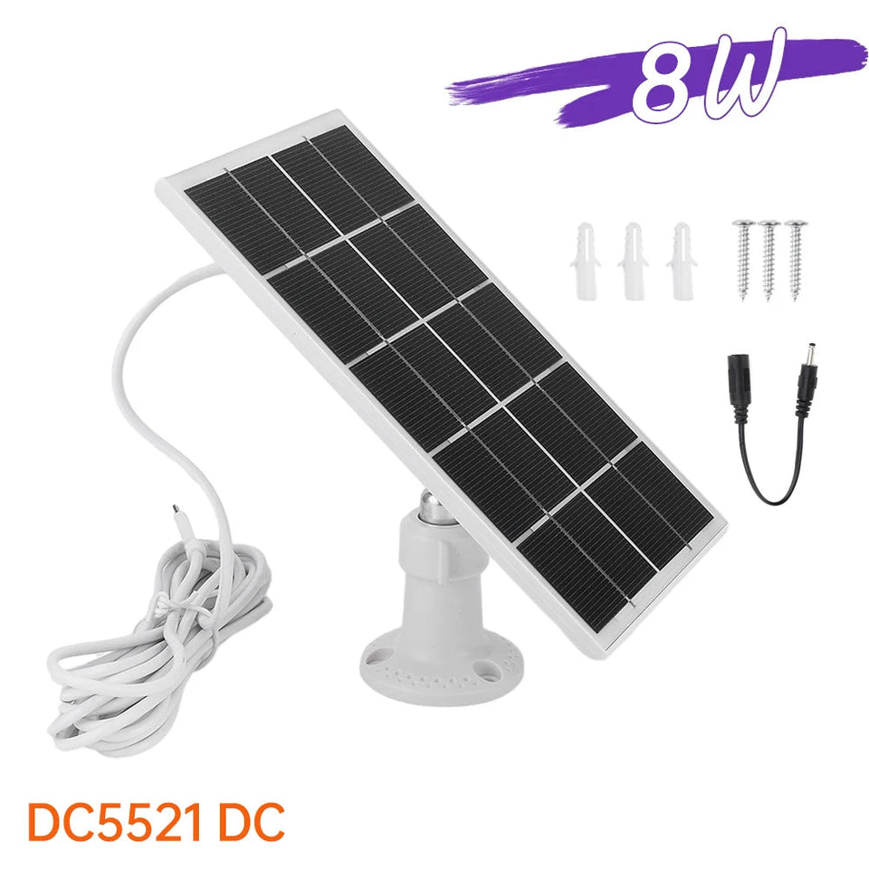 8W 5V Solar Panel Charger Type-c/DC5521 Solar Panel Kit IPX6 Waterproof Outdoor Solar Charger for Security Camera/Home Light Aimak Store