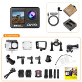 5K Action Camera 4K60FPS 2.0 Inch Touch Screen Wi-Fi 170° Wide Angle 30M Waterproof Helmet Video Recording Sports Cameras Aimak Store