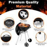 30-Inch Barrel Charcoal Grill with Warming Rack & Front Storage Basket, Outdoor BBQ Grill with 956 sq. in. Grilling Area Aimak Store