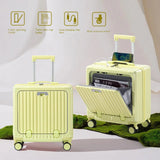 New Front Opening Lid Suitcase Multifunctional Mini Luggage Aluminium Frame 18/20 Boarding Box Trolley Case Cabin Bag Aimak Store