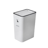 15L Nordic Style Toilet Trash Can Household with Lid Kitchen Classification Presstype Wastebasket Bathroom Rectangular Trash Can Aimak Store