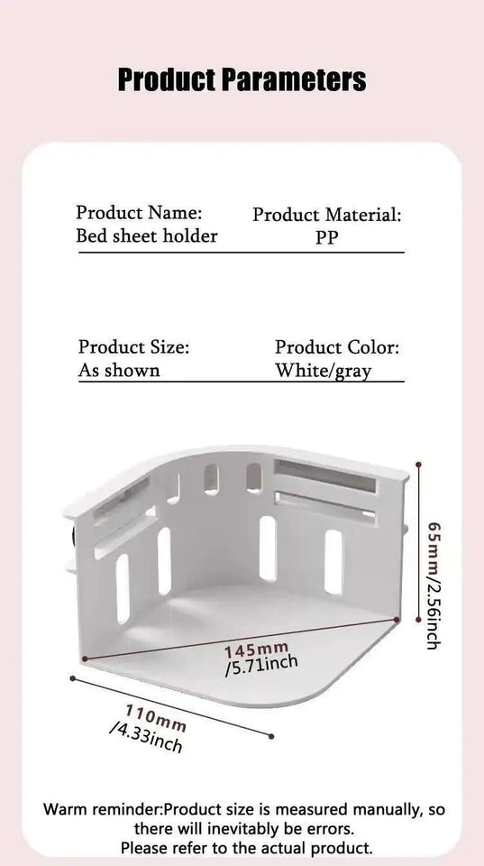 4PCS Neat Sheets Invisible Bed Sheet Holder Clips No Slip NeedleFree Grippers Secure Safe Bedding Anti-Shift Fasteners Home Crib Aimak Store