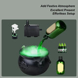 Party Horror Props Witch's Cauldron With Magical Bottles & Fog Maker, Floating Potion DIY, Halloween Decorations Indoor Aimak Store