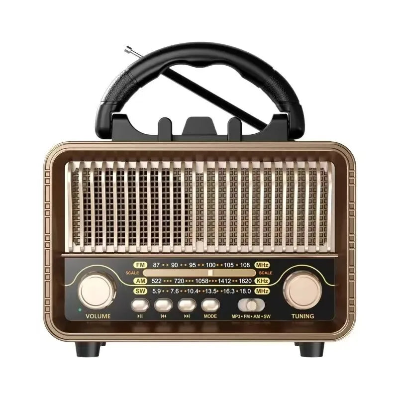 Hifi Portable Retro DSP Radio Classic FM AM SW Radio Rechargeable Bluetooth5.4 Speaker Support TF Card USB A Aimak Store