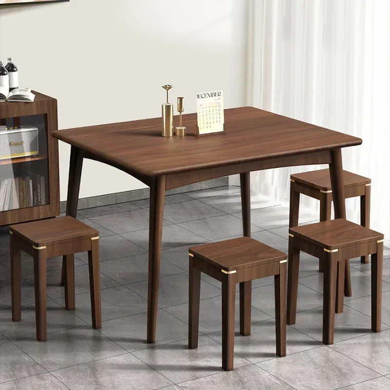 Decorative Wooden Stool Dining Chair Multifunctional Portable Benches Small Furniture Kitchen Meble Ogrodowe Chairs Luxury Aimak Store