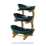 Living Room Home Three-layer Plastic Fruit Plate Snack Dish Creative Modern Dried Fruit Basket Candy Cake Stand Bowl New Style Aimak Store