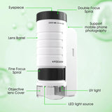 60-200X Children Microscope Pocket Microscope with LED Portable High Definition Science Microscope Outdoor Pocket Kid Microscope Aimak Store