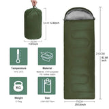 Camping Sleeping Bag Ultralight Waterproof 4 Season Warm Envelope Backpacking Sleeping Bags for Outdoor Traveling Hiking Aimak Store