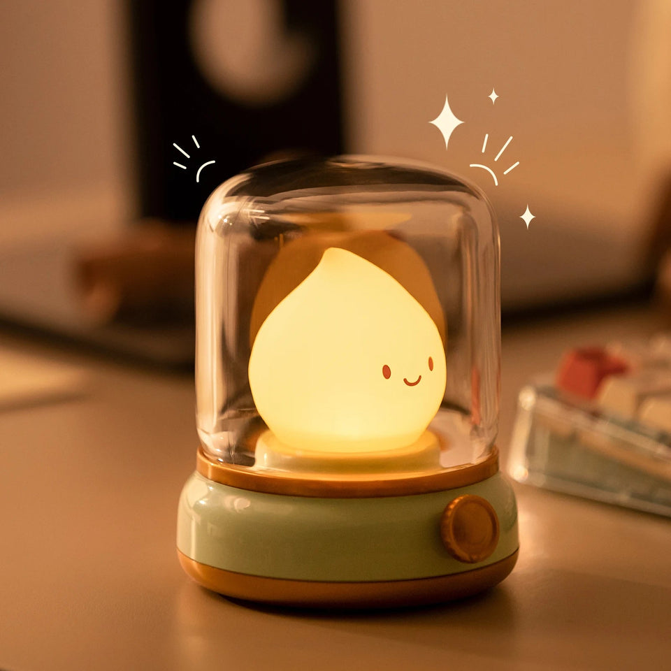 Mini Desktop LED Cute Night Lamp Creative USB Rechargeable Portable Cartoon Table Lamp For Coffee Bar Home Decor Hotel Bedroom Aimak Store