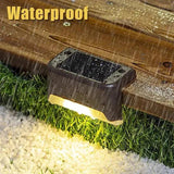 1/4/8/12/pcs Solar LED Lights Outdoor Garden Light Deck Lamp Solar Stairs Light Waterproof Solar Step Lamp Patio Garden Decor Aimak Store