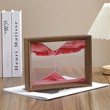 3D Sandscape Moving Sand Art Picture Wooden Frame Quicksand Liquid Hourglass Craft Flowing Sand Painting Office Home Decor Gifts Aimak Store