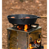 1pcs Outdoor Foldable Fire Stove Stainless Steel Grill Collapsible Camping BBQ Grill Portable Lightweight Easy To Carry Perfect Aimak Store