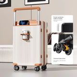 18-28Inch Wide Trolley Suitcase Mute Brake Wheels USB Port Password Boarding Box Multifunctional Large Capacity Suitcase Aimak Store