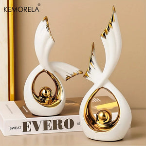 KEMORELA 1/2PCS Home Decoration Luxury Statues Simple Style Holiday Decorations TV Cabinet Wine Cabinet Office Desk Accessories Aimak Store