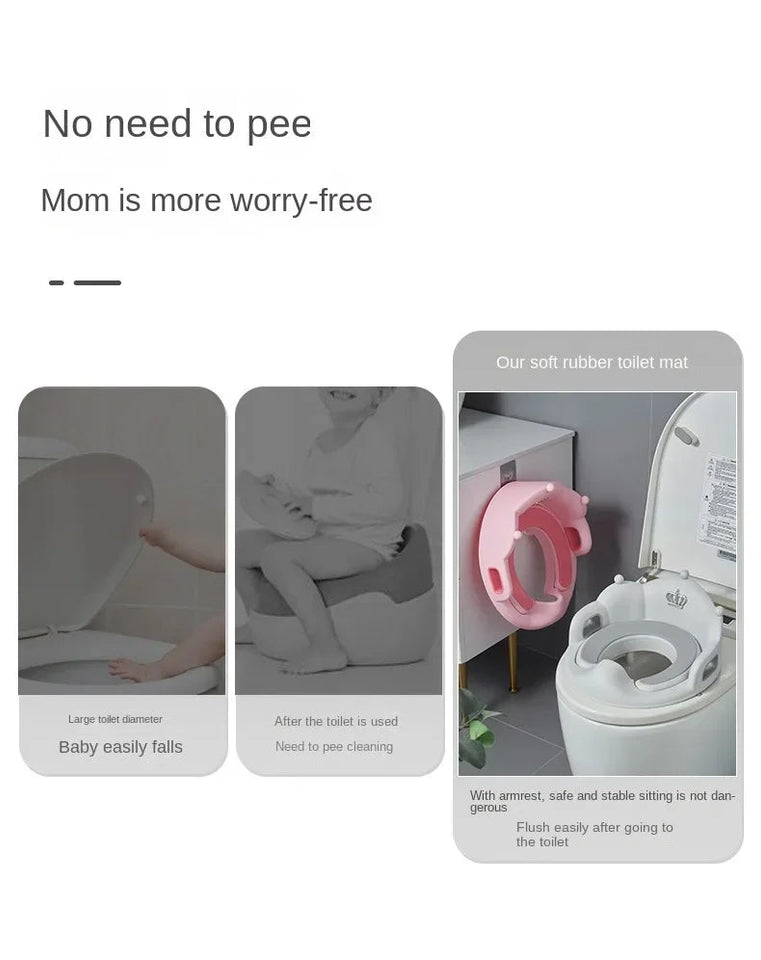 Baby and Child Toilet Seat Ring Female Baby and Little Boy Cushion Bedpan Cover Children's Toilet Household Auxiliary Toilet Aimak Store