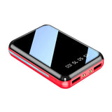 20000mAh Mini Power Bank Portable Charger Mirror Screen LED Digital Display Powerbank External Battery Pack Power Bank Poverbank Aimak Store
