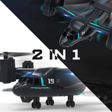 Remote Control Helicopter Drone 480P Camera Fighter UAV Land Air Mode Aircraft Brushless RC Drones for Children Kids Plane Toys Aimak Store