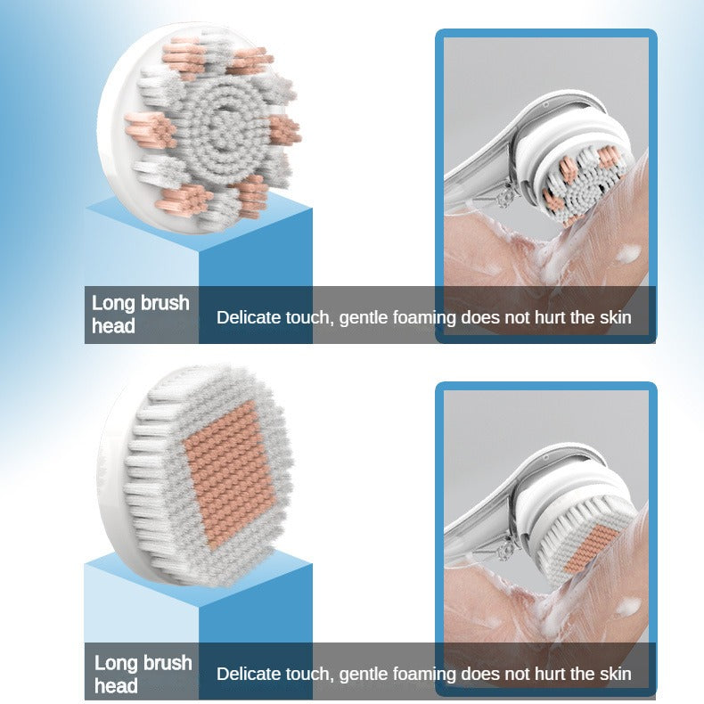 Electric Bath Brushes Shower Cleaning Body Massage Brush Multifunctional Brush Spa Waterproof IPX7 Long Handle Back Brushes Aimak Store