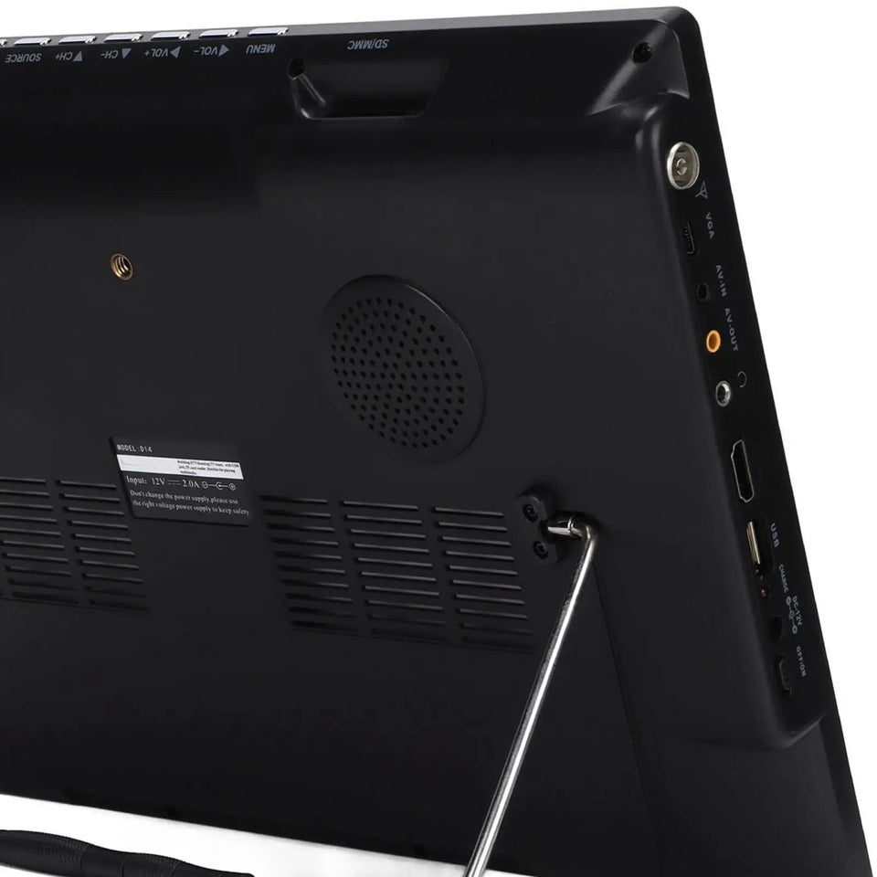 14 HD Portable Digital TV ISDB-T with Stand, Tuner for home & Car, EU Plug 110-220V - Compact Entertainment Solution Aimak Store