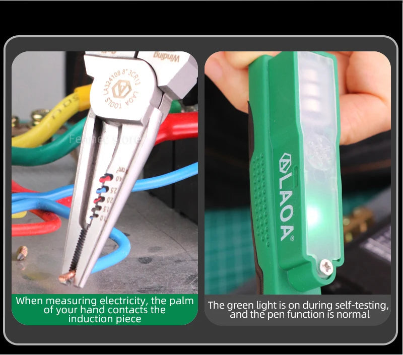 LAOA 8-In-1 Stainless Steel Multifunctional Wire Stripping Pliers LA324107 LA324108 Electric Measuring and Electricians Aimak Store
