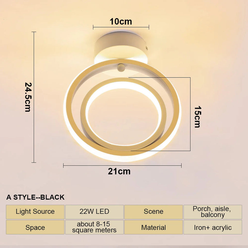 LED Ceiling Light Modern Aisle Ceiling Lamp Indoor Hallway Lighting Small Surface Mounted Fixtures Bedroom Balcony Office Lights Aimak Store
