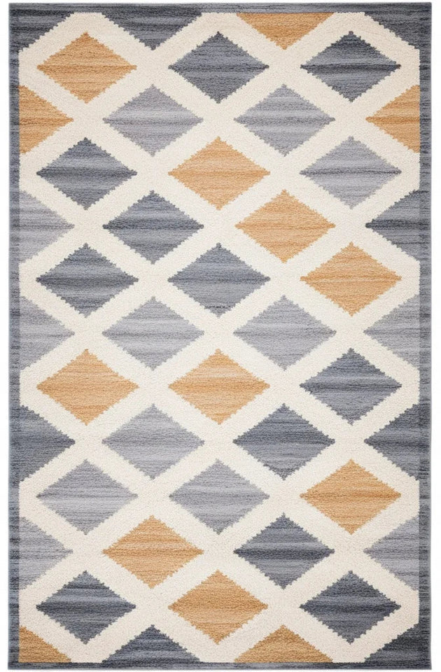 VIKAMA Nordic Patchwork Faux Wool Rug - Non-Slip, Easy Clean Living Room, Bedside, Sofa Mat for Home Decor, 50x80cm Aimak Store