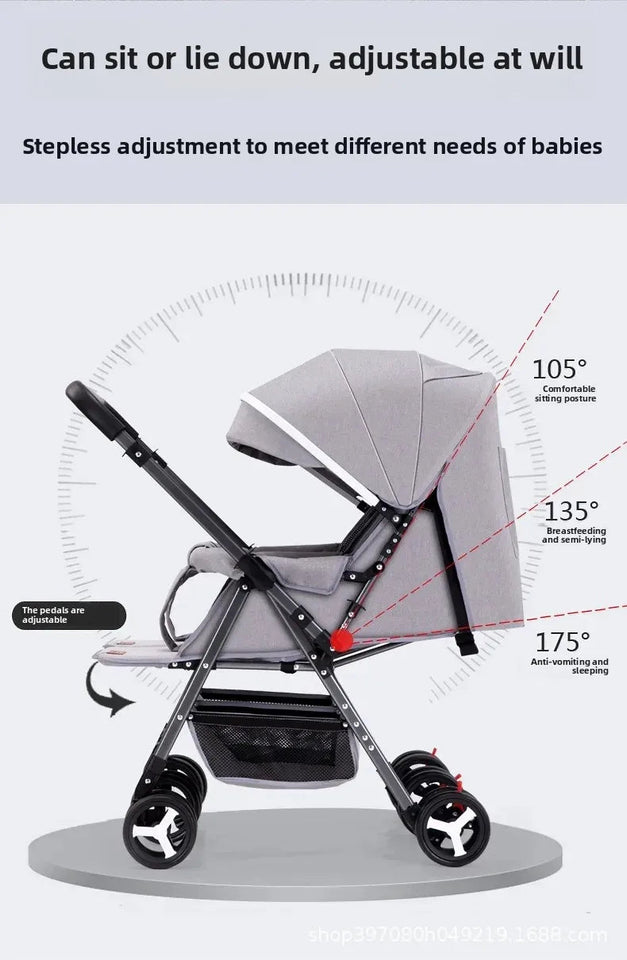 Twin Baby Stroller Can Sit and Lie Down Lightweight Stroller Two Children Outdoor Skate Baby Gods Double Seat Folding Stroller Aimak Store
