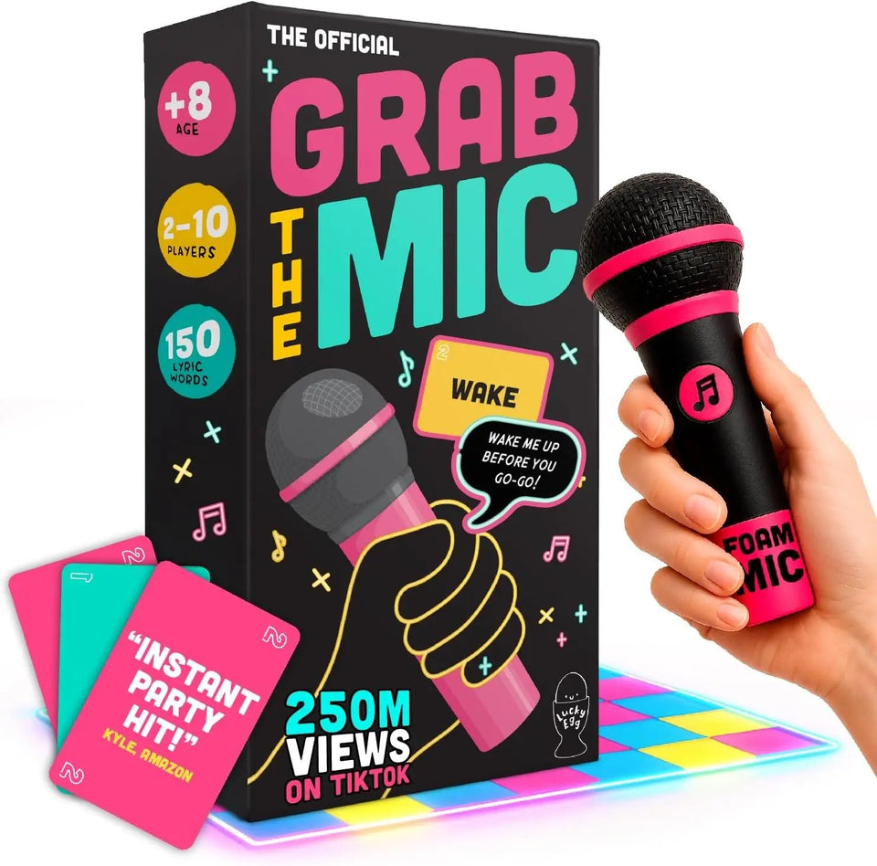 Lucky Egg Official Grab The Mic Family Karaoke Board Game 2-10 Players Game For Hilarious Game Nights Birthday Party Kids Gift Aimak Store