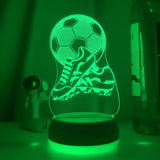 New 3d Illusion Kids Night Light Football 7 Colors Changing Nightlight for Child Bedroom Atmosphere Soccer Room Desk Lamp Gifts Aimak Store
