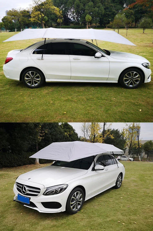 4.2M/4.6M Anti-UV Automatic Folding Sun Shade Covering Rooftop Car Cover Waterproof Car Umbrella with Remote Control Aimak Store