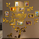 3D New Family Photo Frame Tree Wall Sticker Acrylic Self-adhesive Tree Collage Living Room Bedroom DIY Art Home Decoration Aimak Store