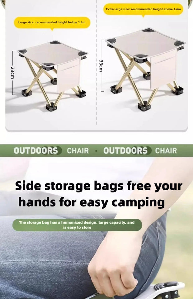 Outdoor Folding Stool Portable Pony Super Light Camping Chair Foldable Chair Fishing Bench Aimak Store