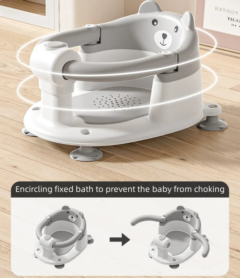 Baby home bath seat children bath artifact bath stool can sit baby bath chair bath tub bracket non-slip bath stool Aimak Store