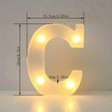 1pc White Decorative Led Light Up 6.3'' Number Letters Sign Night Lights Marquee For Home Wedding Party Birthday Christmas Decor Aimak Store