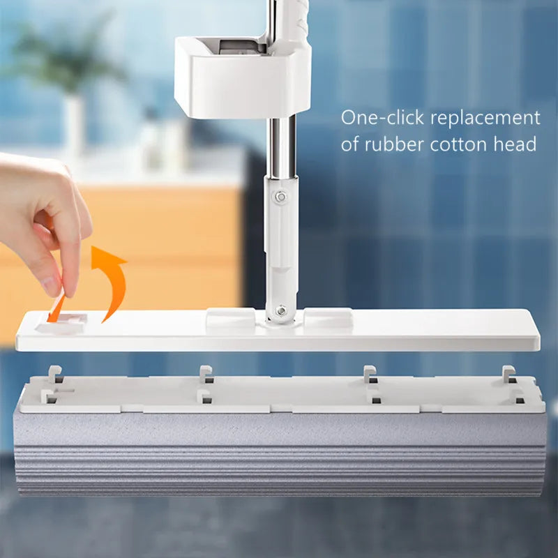 Hot Enlarged Floor Mop Hand Washing Free Lazy Mop Self-Wring Squeeze Household Automatic Dehydration Magic Flat Mops Cleaning Aimak Store