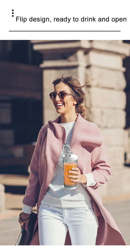 New 4000mAh Portable Juicer Cup 600ML 10-Leaf Blade Powerful Motor Mini Blender for Shakes Smoothis Blender Mixer Cup Outdoor Aimak Store