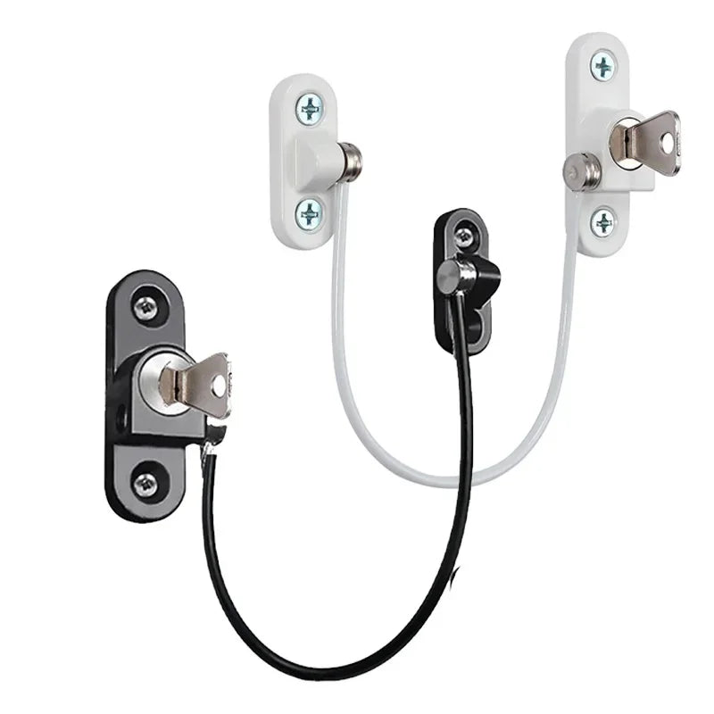 White/Black Child Safety Lock Home Window Door Cabinet Locks Key for Babies Care Refrigerator Drawer Security Protection Aimak Store