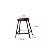 American Style Iron Bar Chair Coffee Shop Milk Tea Shop High Chairs Retro Backrest Seat Solid Wood Sitting Face Counter Stool Aimak Store