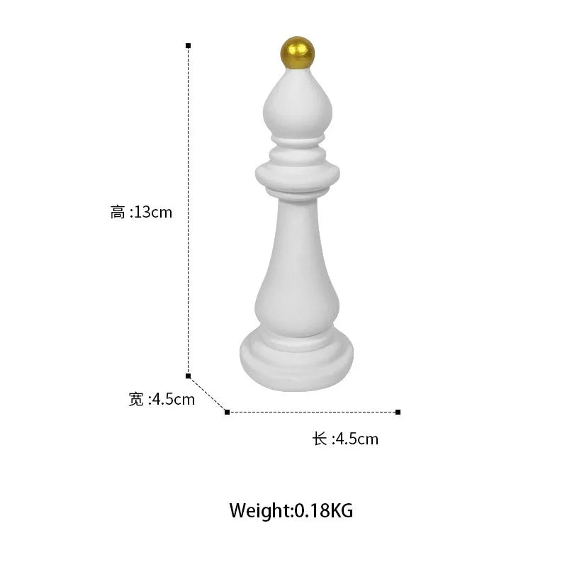 Chess Pieces Statue Resin King Queen Figure For Interior Home Living Room Office Sculpture Study Decoration Piece Ornament Aimak Store