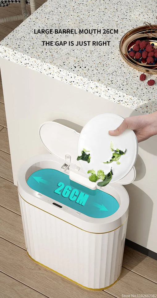 7L/9L Smart Trash Can Electronic Automatic Smart Sensor Garbage Bin Household Toilet Waste Garbage Can for Kitchen Bathroom Aimak Store