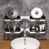 Punch-free Bathroom Shelf Wall-mounted Rotatable Rack  Corner Shower for Shampoo Makeup Organizer Bathroom Accessories Aimak Store