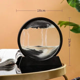 3D Moving Sand Art Round Glass Deep Sea Sandscape Hourglass Quicksand Craft Flowing Sand Painting Office Home Decor Gift Aimak Store