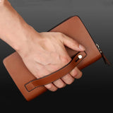 Men Clutch Bag Men's Long Purse Large Capacity Men's Wallets Cell Phone Pocket Passcard Pocket High Quality Wallet Bags For Men Aimak Store