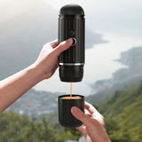 Portable Coffee Maker Electric Espresso Machine Compatible with Capsule & Ground Coffee Capsules Coffee Maker 2 In 1 for Hiking Aimak Store