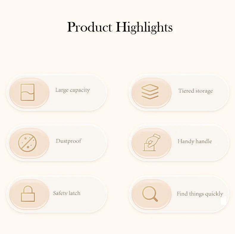 Art Craft Organizer Storage Box with 3 Layers Plastic Tool Box with Handle for Sewing Cosmetic Storage Box Portable Medicine Box Aimak Store