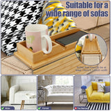 Couch Cup Holder Bamboo Wood Sofa Armrest Tray Foldable Sofa Cup Holder Anti-Slip Couch Arm Cup Holder Sofa Side Storage Tray Aimak Store
